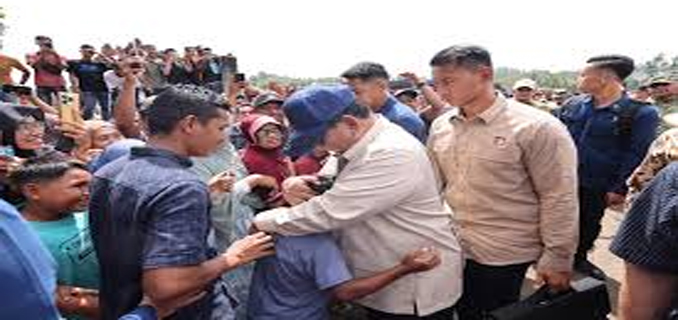 Janji Prabowo di Sumatera ke Para Pengungsi Korban Bencana